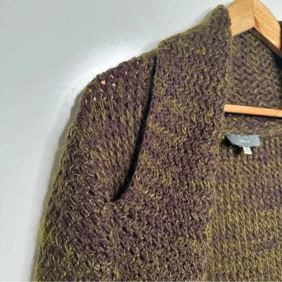 Milia M Milia Maroun 100% Wool Open Front Cardigan Sweater Size Medium - Picture 4 of 11